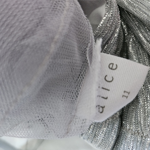 *NWOT* Alice Girl's Silver Layered tulle Dress in size 11 - Picture 6 of 6